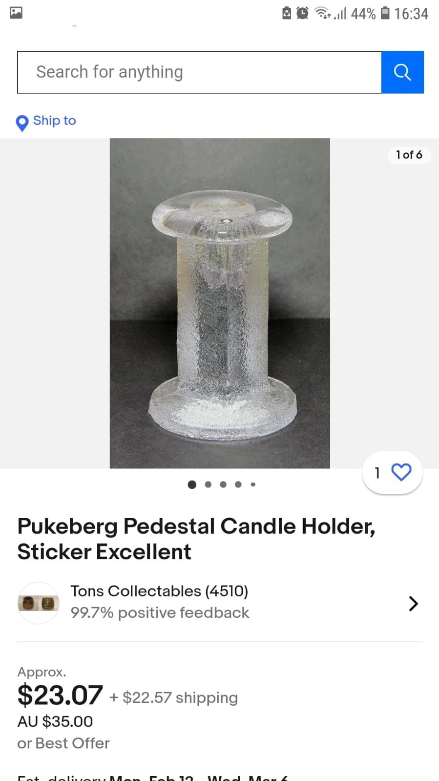 Sfesnice set cristal Pukeberg Suedia mid century scandinave