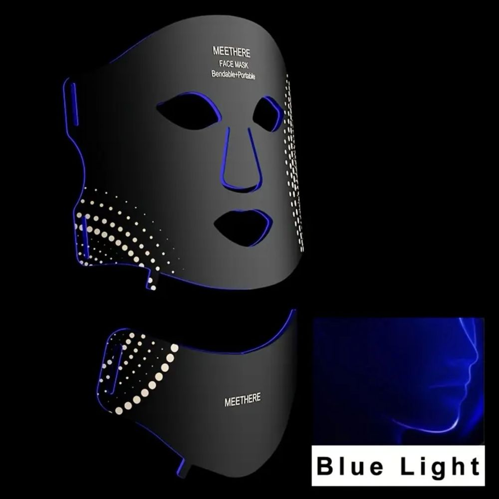 LED Маска за Лице и Шия – 7 Цвята Светлина за Цялостна Грижа за Кожата