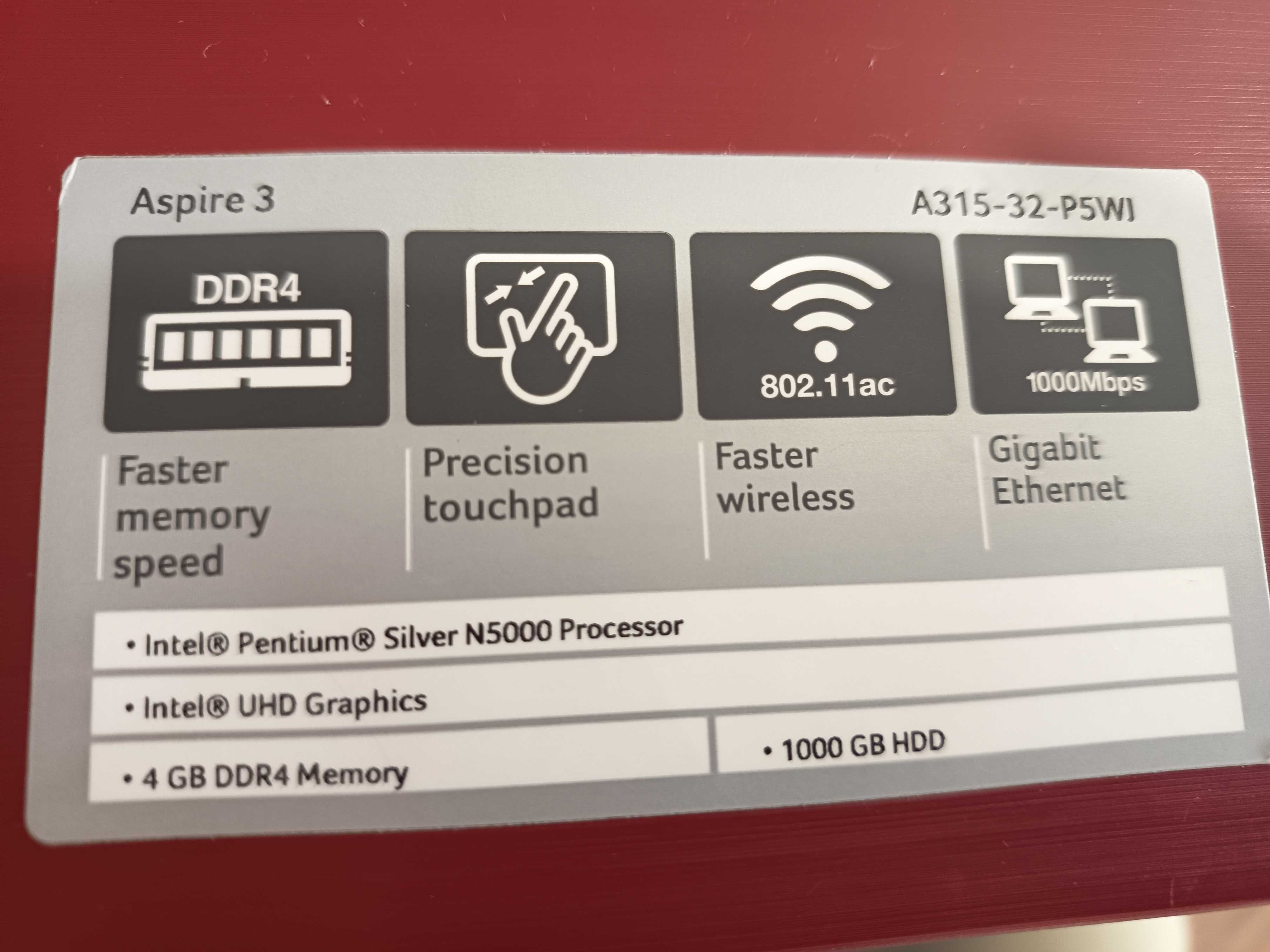 Лаптоп Aser Aspire 3