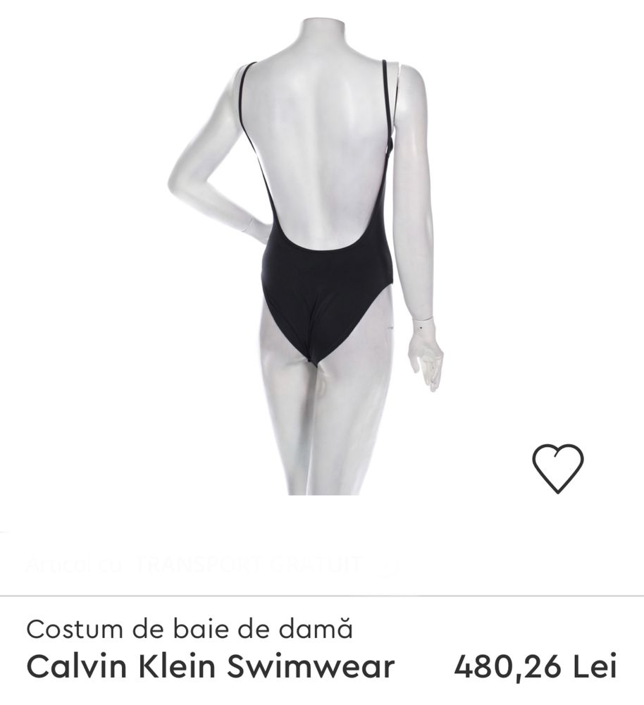 Costum de baie intreg Calvin Klein Swimwear original nou