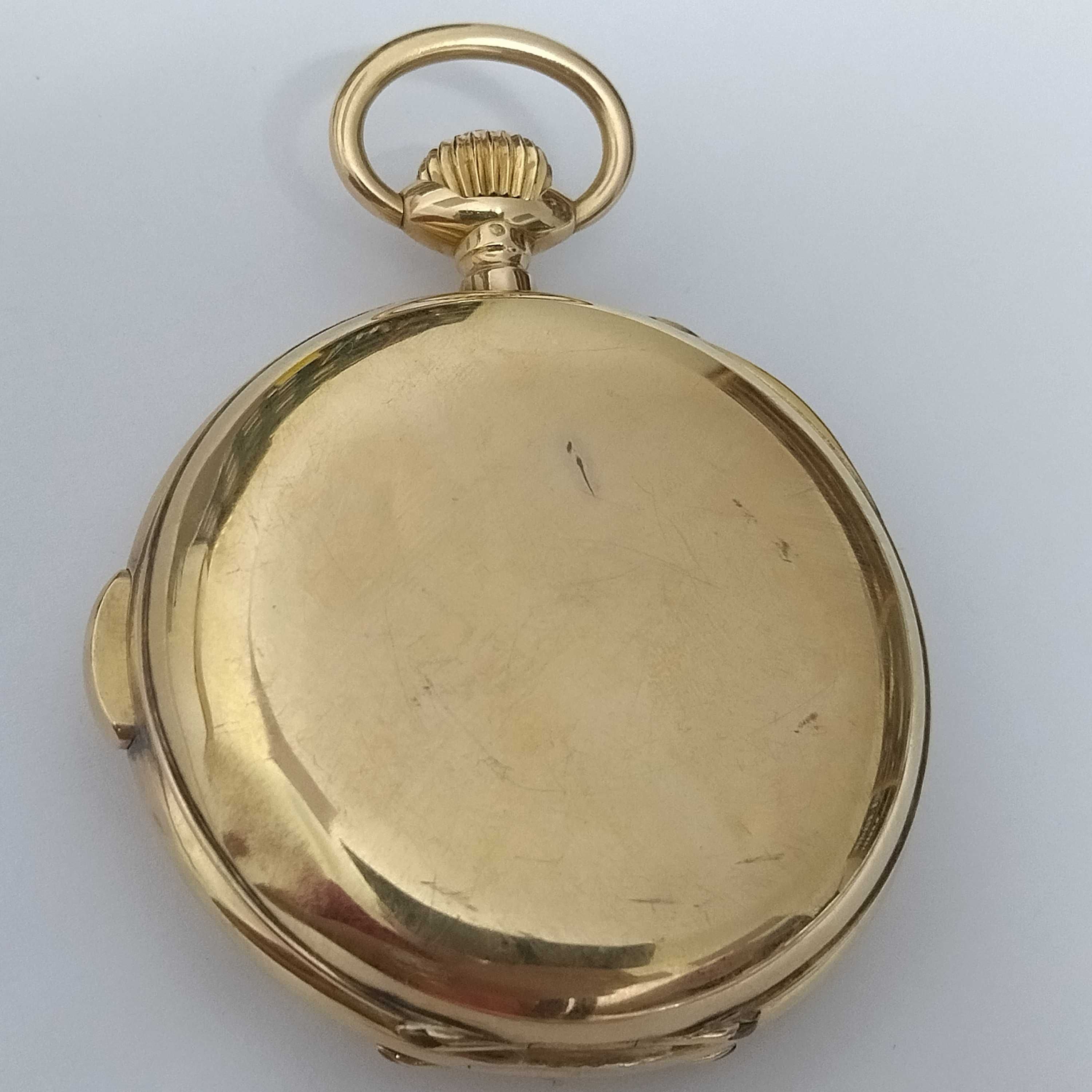 INVICTA Minute Repeater Pocket Watch, day/date, moonphase, chrono, 18k