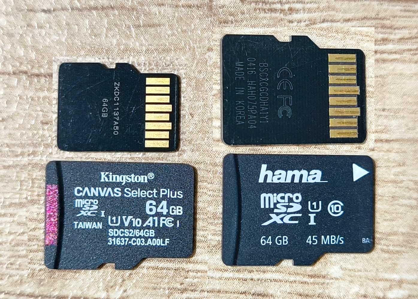 card-uri de memorie micro-sd kingston + hama, 64gb, uhs-1