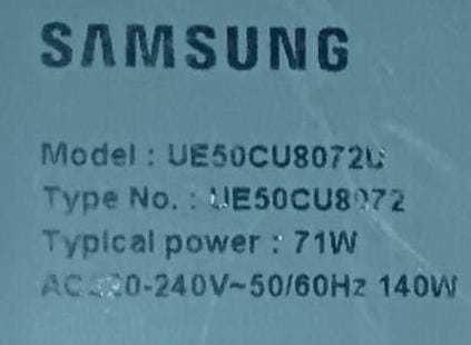 Samsung TV fisurat, 50"
