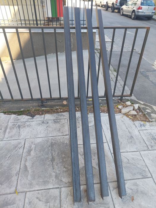 Нов , Г-образен стоманен винкел  70/70/6мм, 4 бр. по 2м.