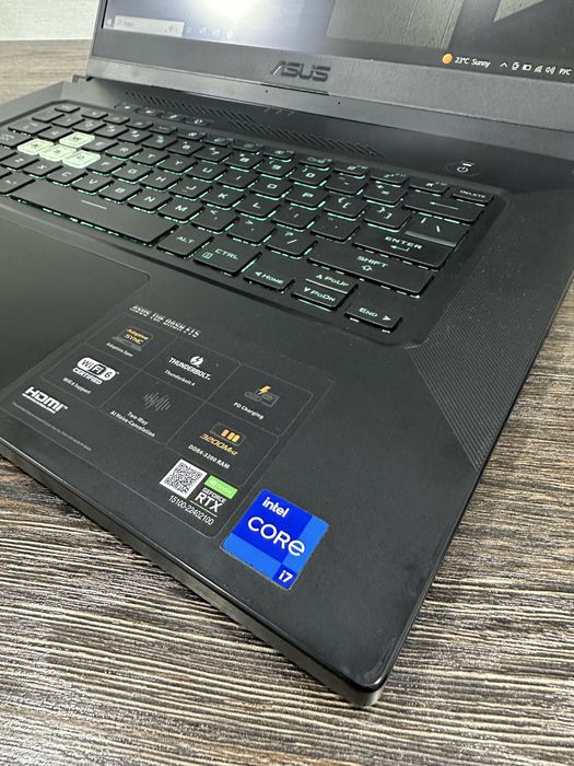мощный 8-ядерный i7 ноутбук Asus TUF Gaming Dash F15, для игр и график