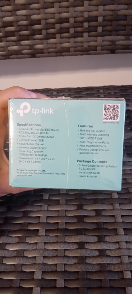 TP-Link (TL-SG1005D) 5-портов Gigabit настолен комутатор
5-портов Giga