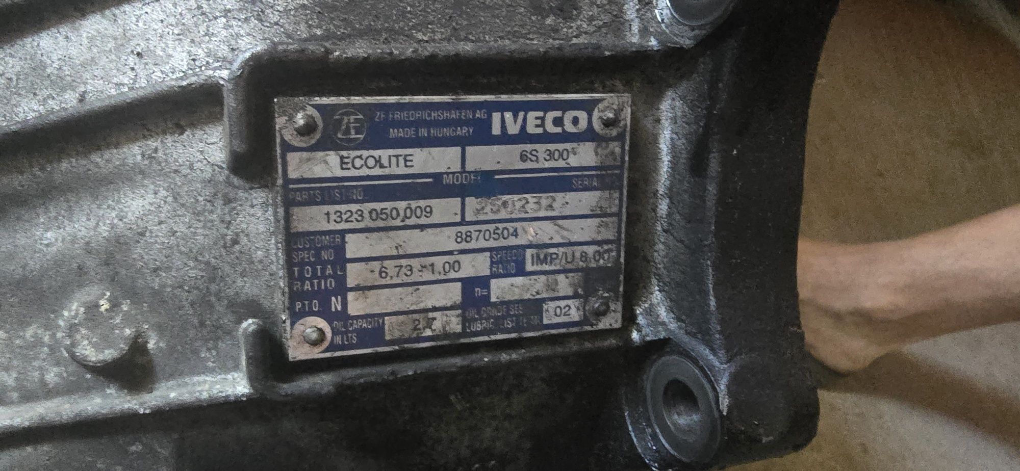 Скоростна кутия за ивеко дейли 35c15 6 -степенна