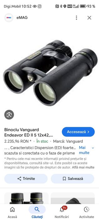 Binoclu Vanguar Waterpoove vânătoare pescuit sportiv