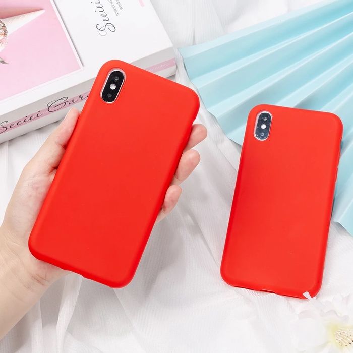 Iphone X XS MAX XR Husa Luxury Slim Silicon Color Case Catifea
