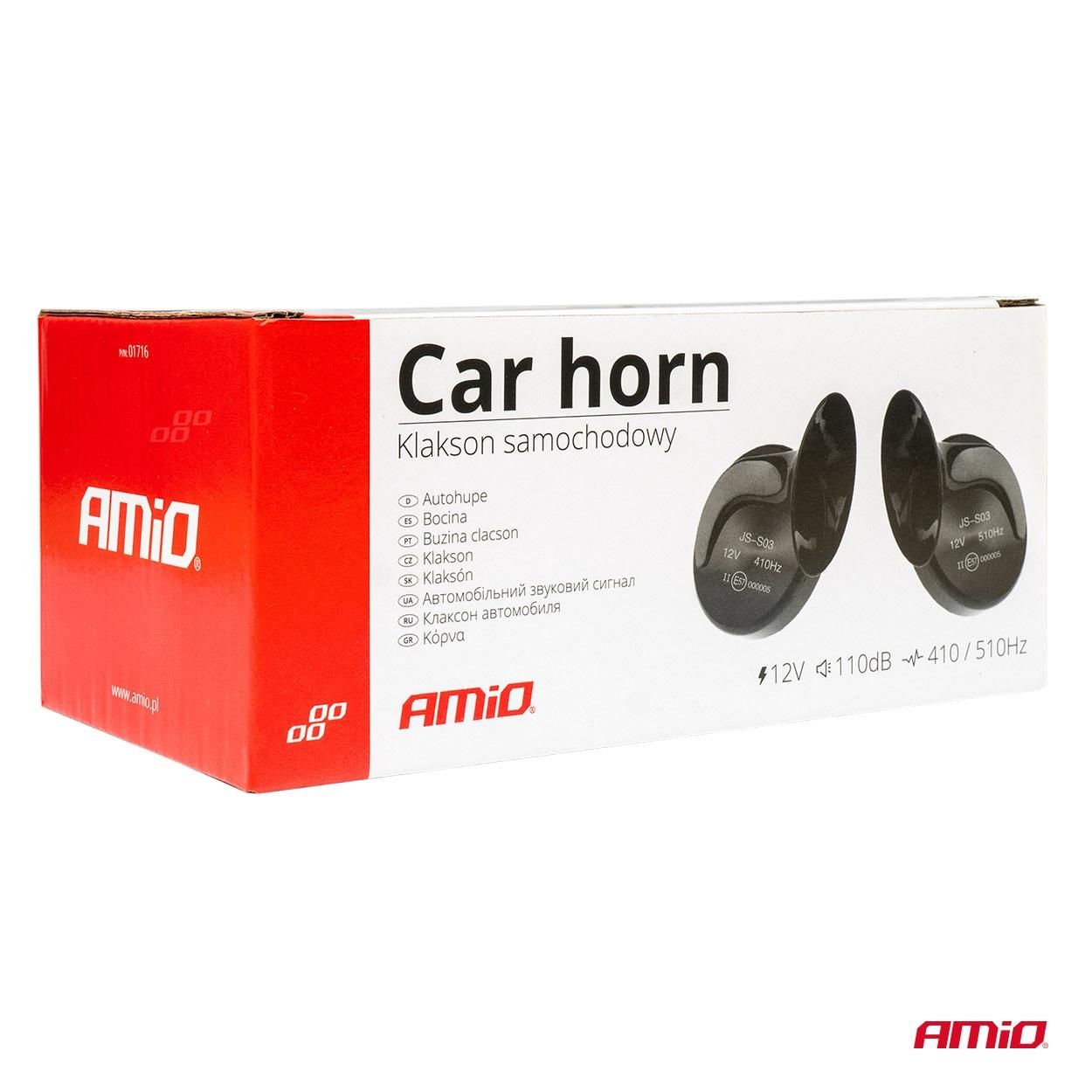 звуков сигнал клаксон 12v 2 броя chr-02 amio-01716
