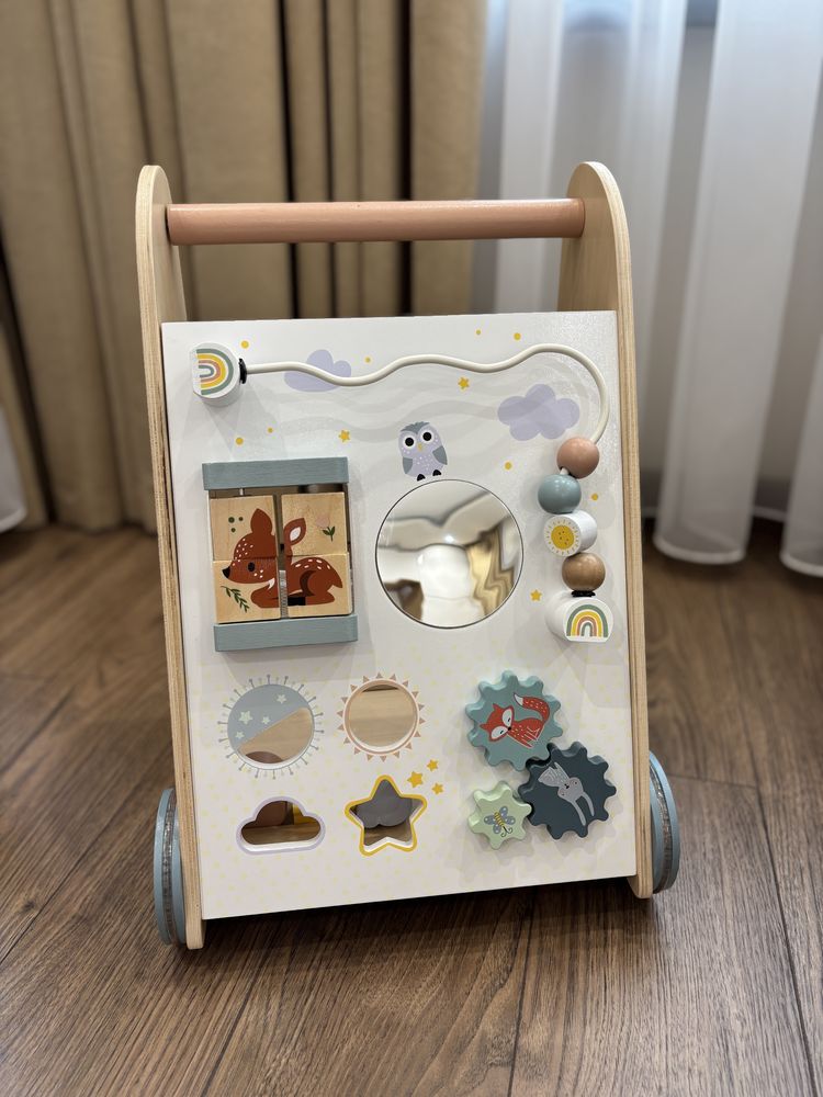 Дървена играчка за прохождане Moni Toys