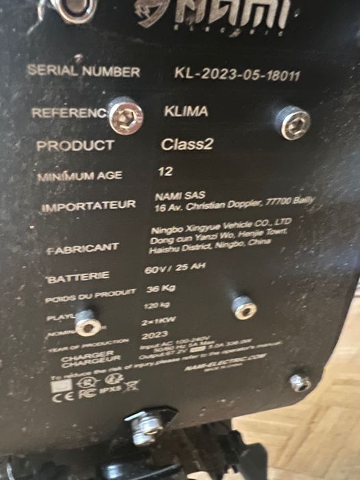 Електрическа Тротинетка Nami Klima 60V 25Ah