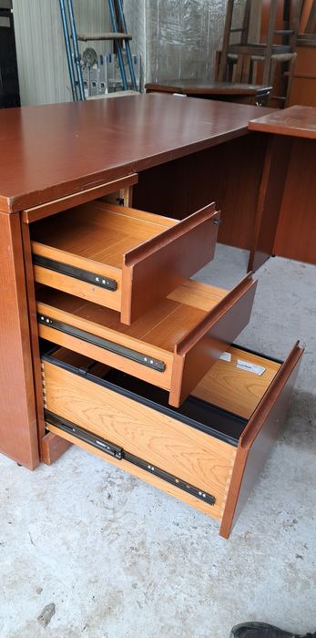 2 бюра knoll reff със стол и контейнер/маса за принтер