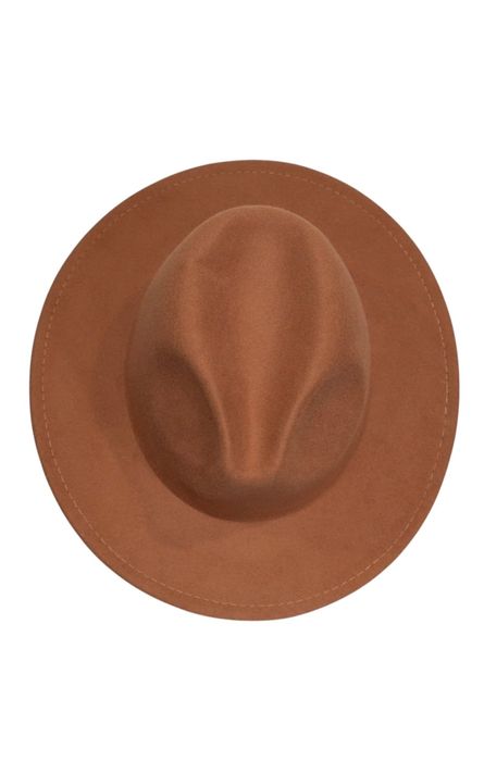 Pălărie Fedora din Lână Maro