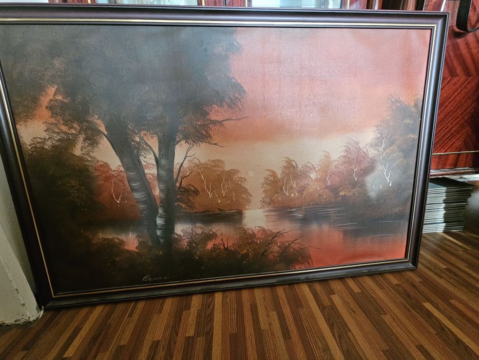 Tablou vintage în ulei pe panza 130/80