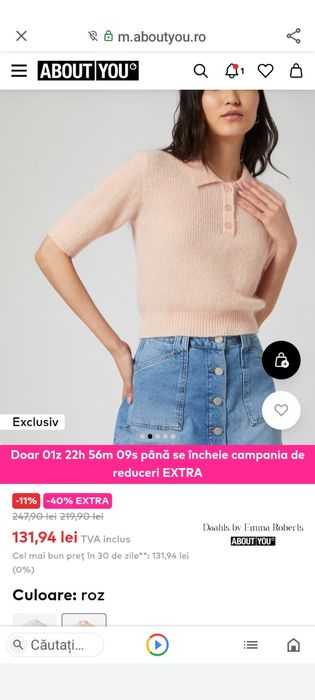 Pulover roz 'Jana'Daahls by Emma Roberts exclusively for ABOUT YOU, 38