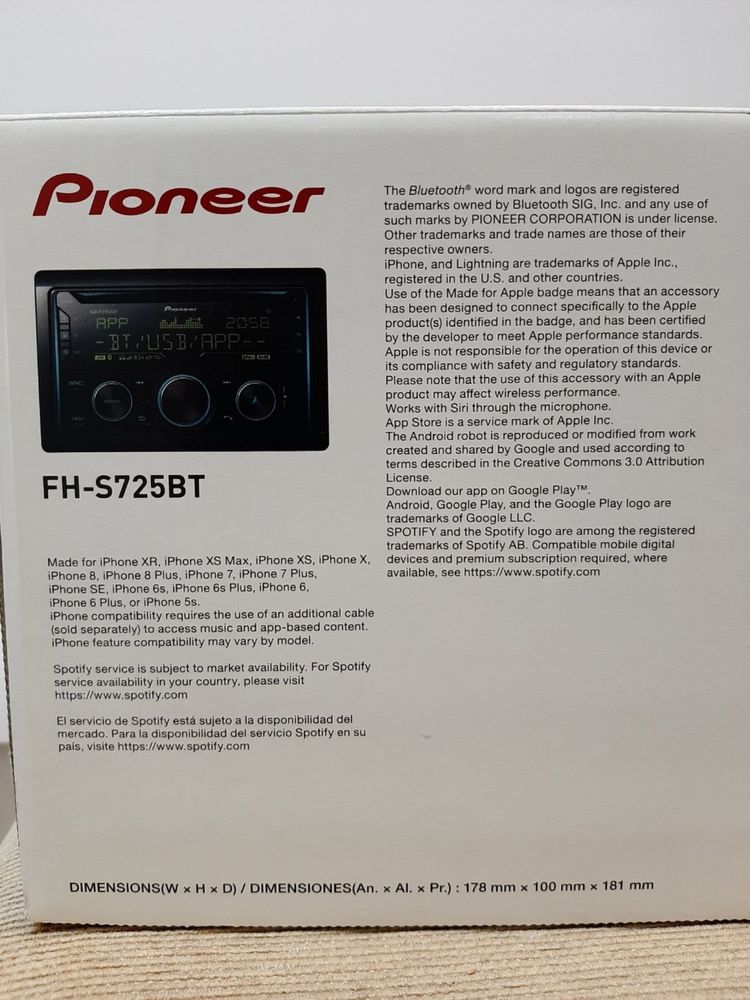 Pionner FH S725BT