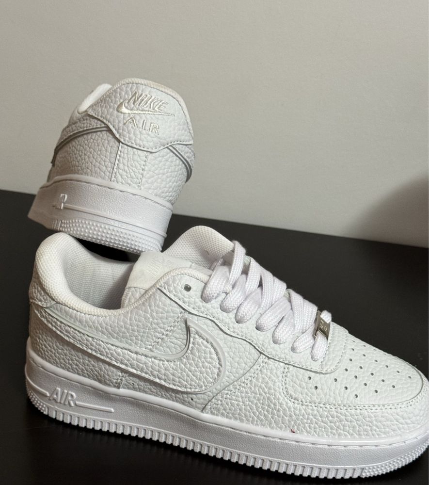 Adidasi Nike Airforce 1 low full albi white - premium