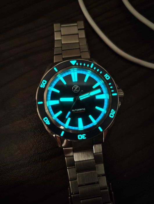 Zelos automatic 42mm Midnight blue, 300м дайвър, сапфир, керамика