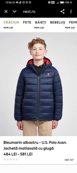 Geaca marco polo noua 12-13 ani