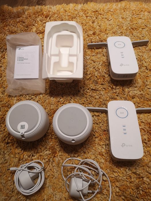 Wireless Range Extender TP-link RE550&Google next smart mesh H2D&H2E