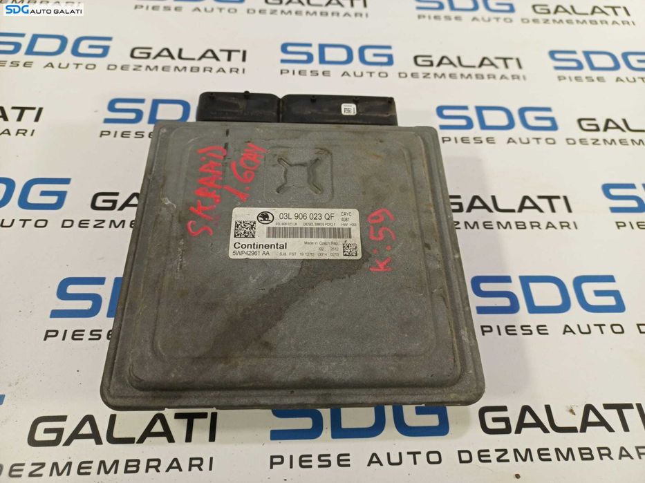 KIT Pornire Complet ECU Calculator Motor Ceas Ceasuri Cluster Instrumente Bord Imobilizator Volkswagen Skoda Seat Audi 1.6 TDI CAY CAYC 2013 - 2017 Cod 03L906023QF 5WP42961AA 5JA920940A [L1163] [L1164]
