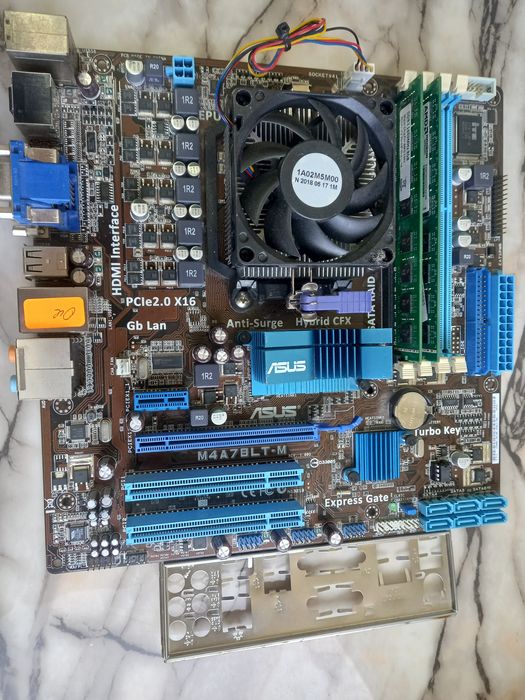 Дъно  ASUS M4A78LT-M +AMD Athlon II X4 640+16gb AM3