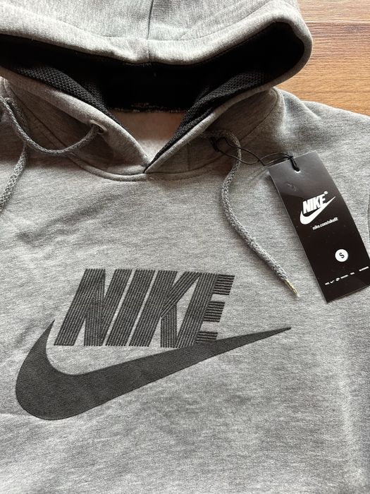Мъжки суитчер Nike в сиво,памучен,с вата