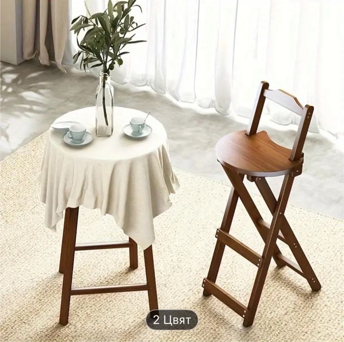 Сгъваем бар стол от бамбук