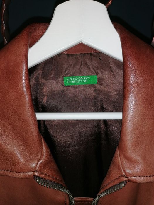 Geaca piele Benetton