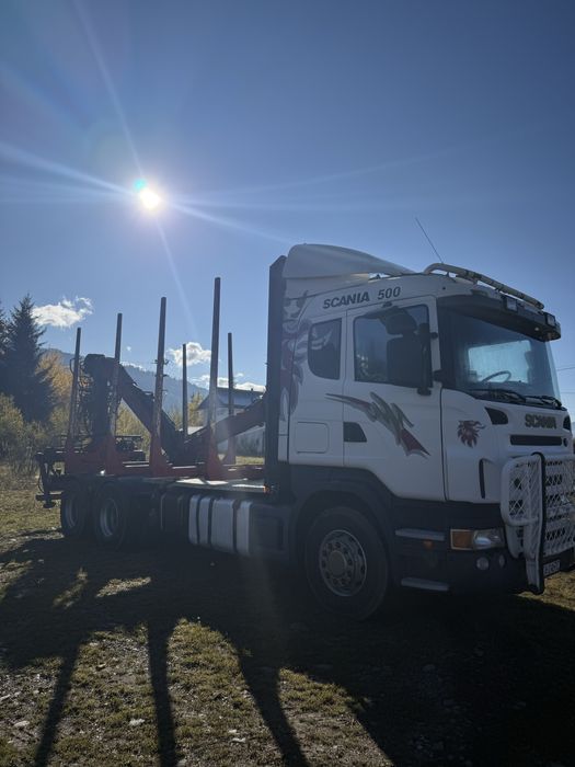 Scania R500 6x4 forestier, macara Loglift