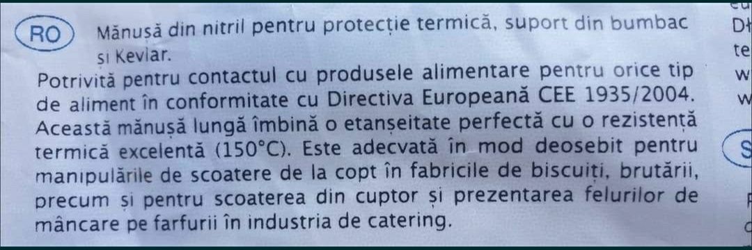 Mănuși pt protecție termică