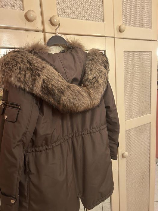 Зимна парка с естествен косъм