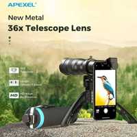 teleobiectiv pentru telefon mobil cu zoom monocular metalic APEXEL 36X