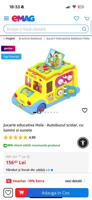 Autobuz muzical cu sunete si luminite