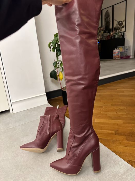 Cizme piele noi, peste genunchi, Atelier Faiblesse, marimea 38