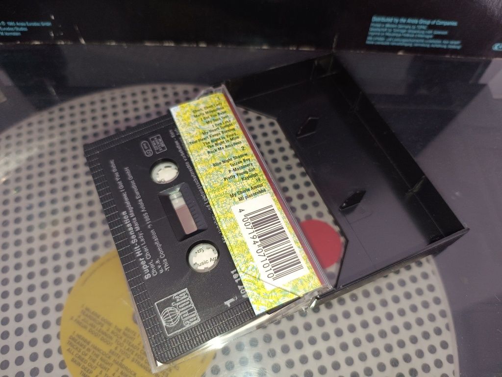 Disc vinil pick up + caseta audio Super Hit Sensation 1985