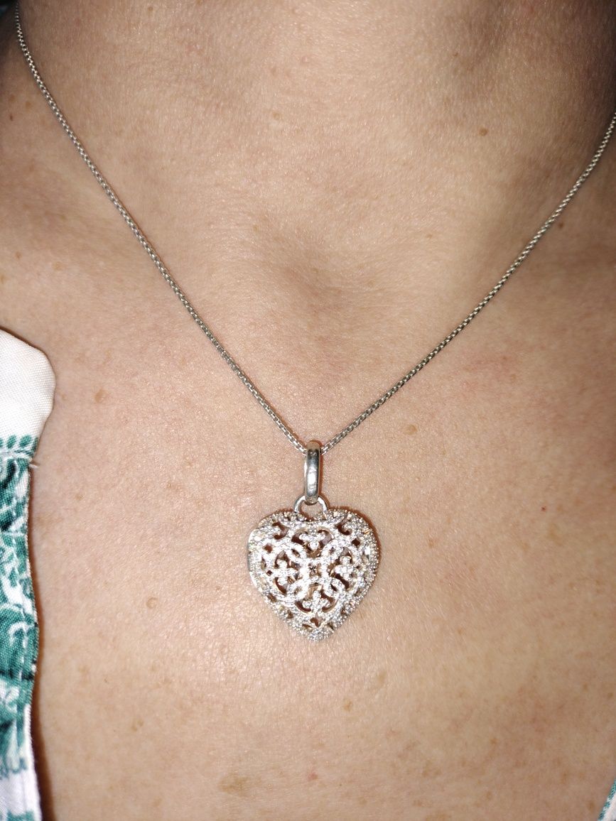 Lantisor cu Diamante, Pendativ- Fleur de Lis par Cœur® l