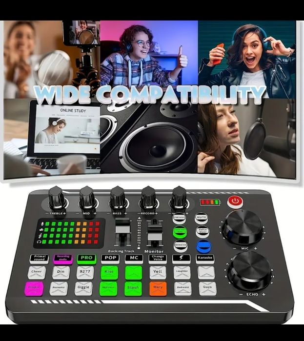 Mixer Audio cu efecte de sunet Consola DJ Bluetooth 5.0