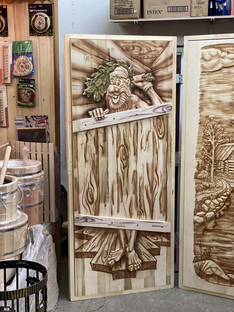 Дверь для бани деревянная(рисунок)