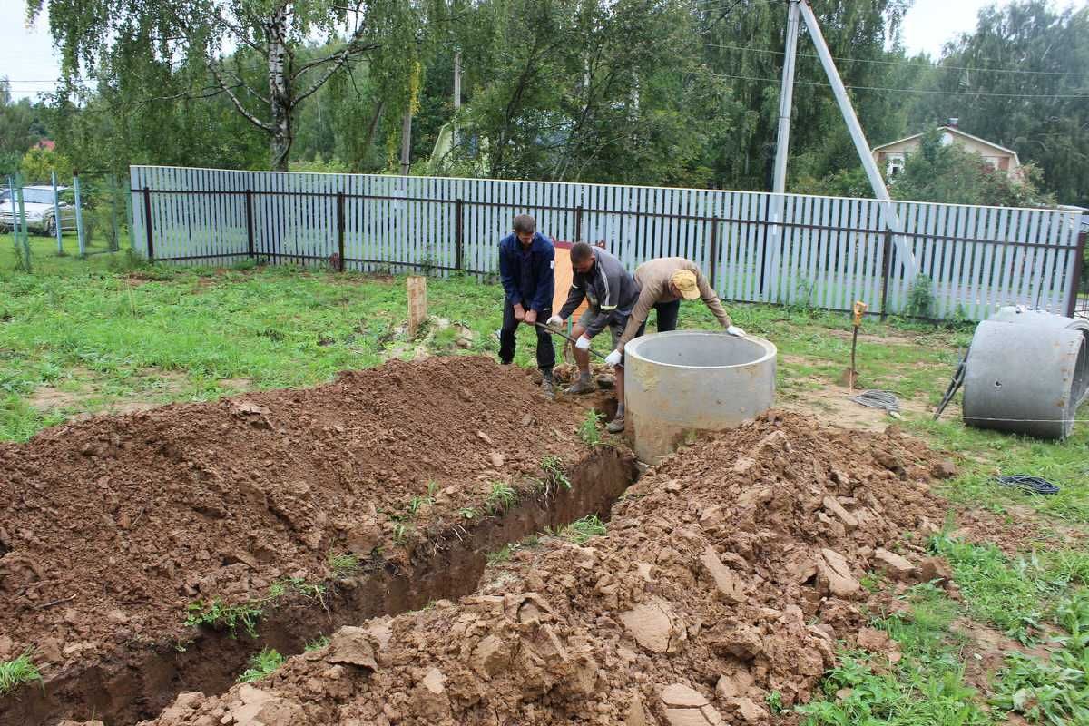 Земляные работы. Копка траншей  под трубопровод и фундамент, септики.