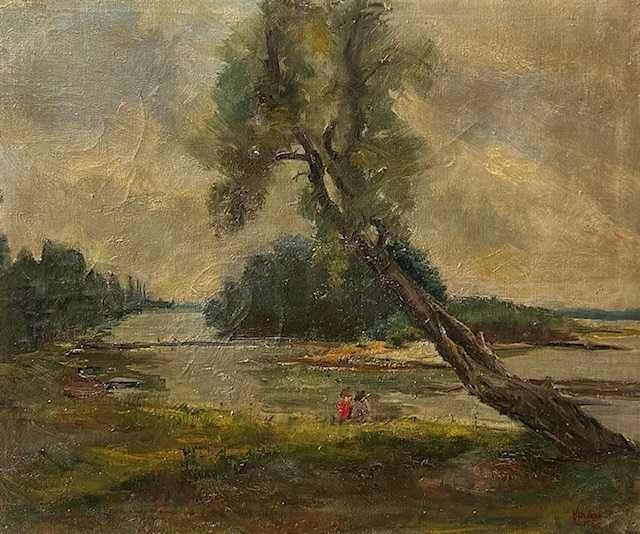 Tablou f vechi ulei/panza, semnat,datat. Dim 60x50 cm+Rama. Nedesfacut