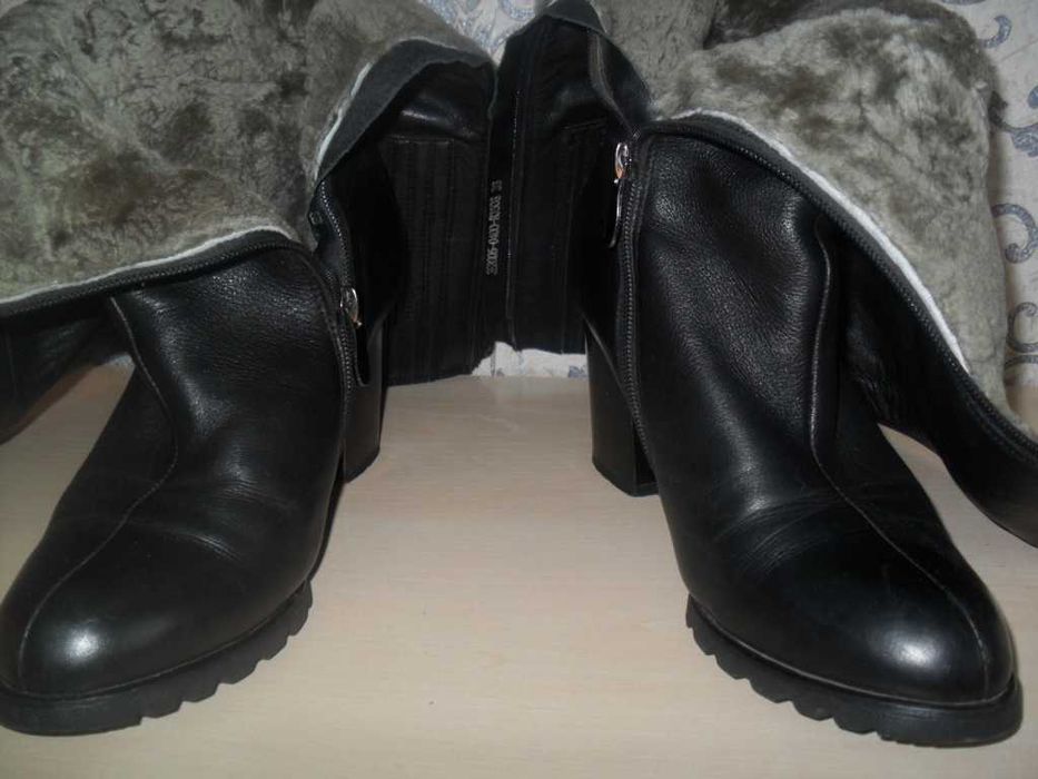 Зимняя кожаная женская обувь