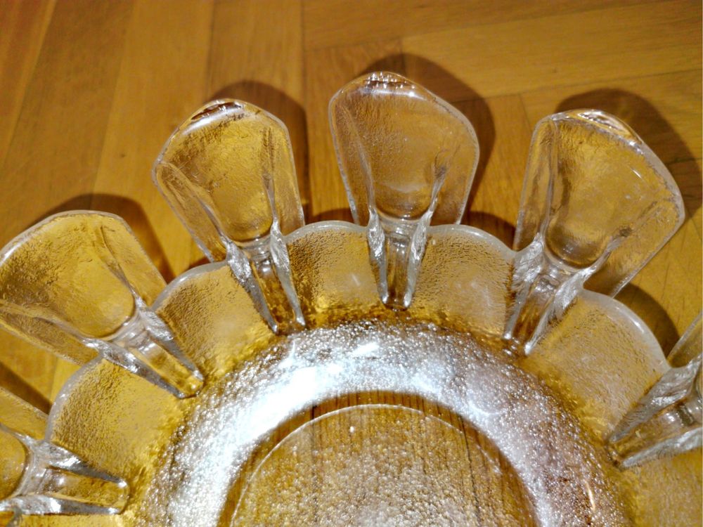 Купа стъкло дизайн MOD Glass Design Georgshutte ръчна Западна Германия