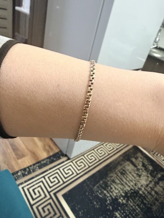 Золотой браслет литой Россия