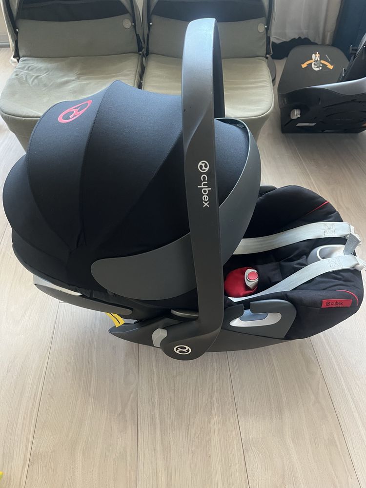 Кош за новородено cybex gazelle s cot, бази g i size, кошница за кола