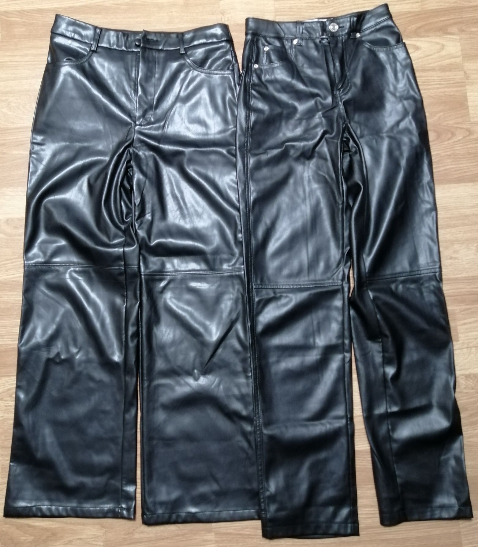 Pantaloni piele sintetică Bershka M/XS