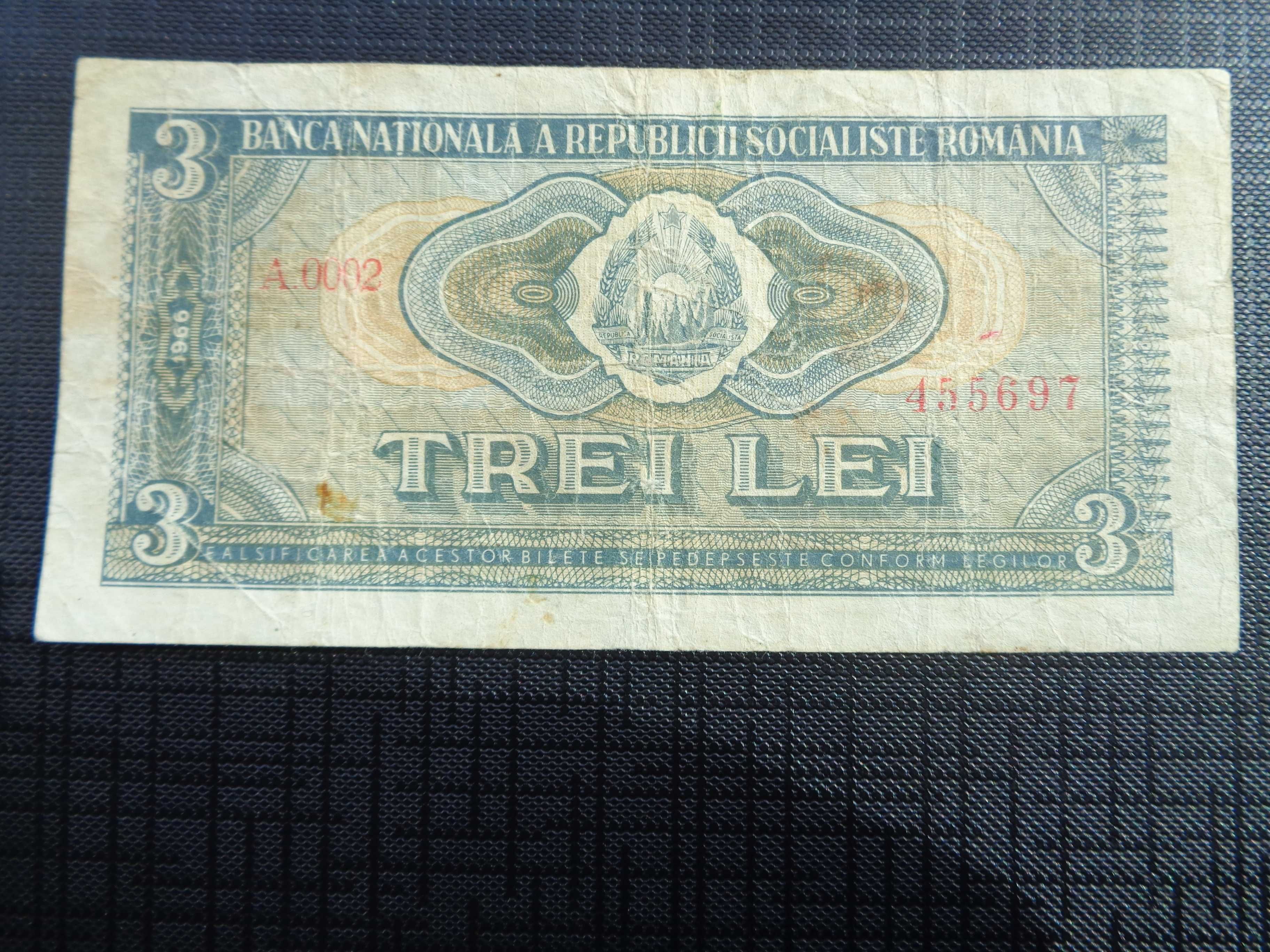 Bancnota 3 lei 1966 Nr. 2