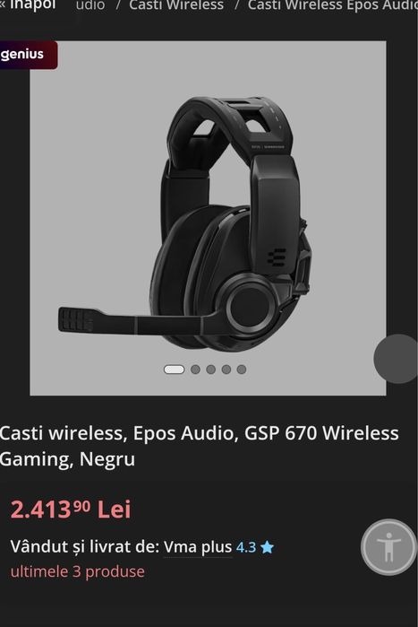 Casti Gaming Sennheiser Epos GSP670
