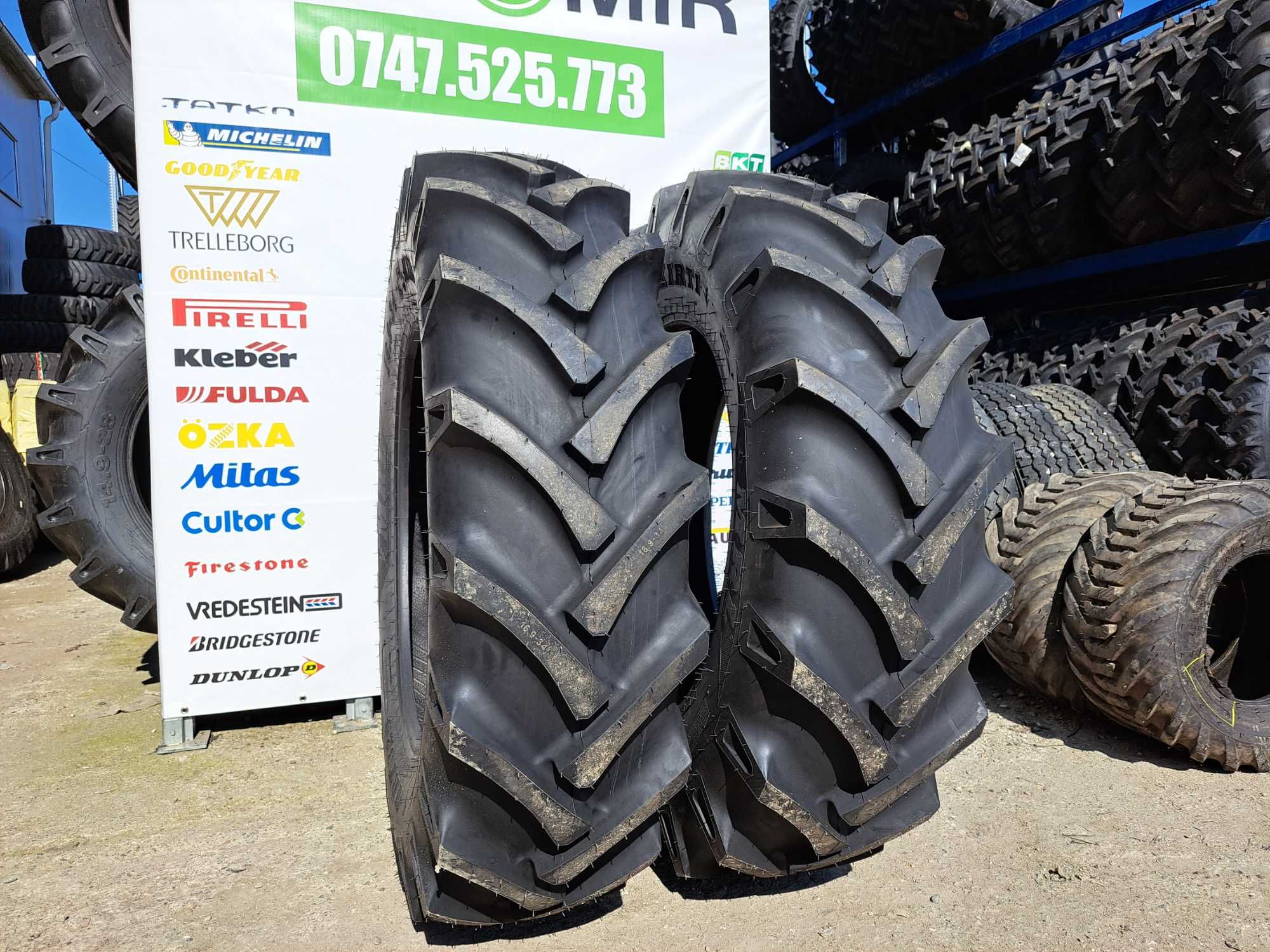 Cauciucuri noi 16.9-34 marca MRL cu 14PLY anvelope pentru TRACTOR FIAT